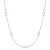 Verve Collection 18ct White Gold Diamond Loop Long Chain Necklace