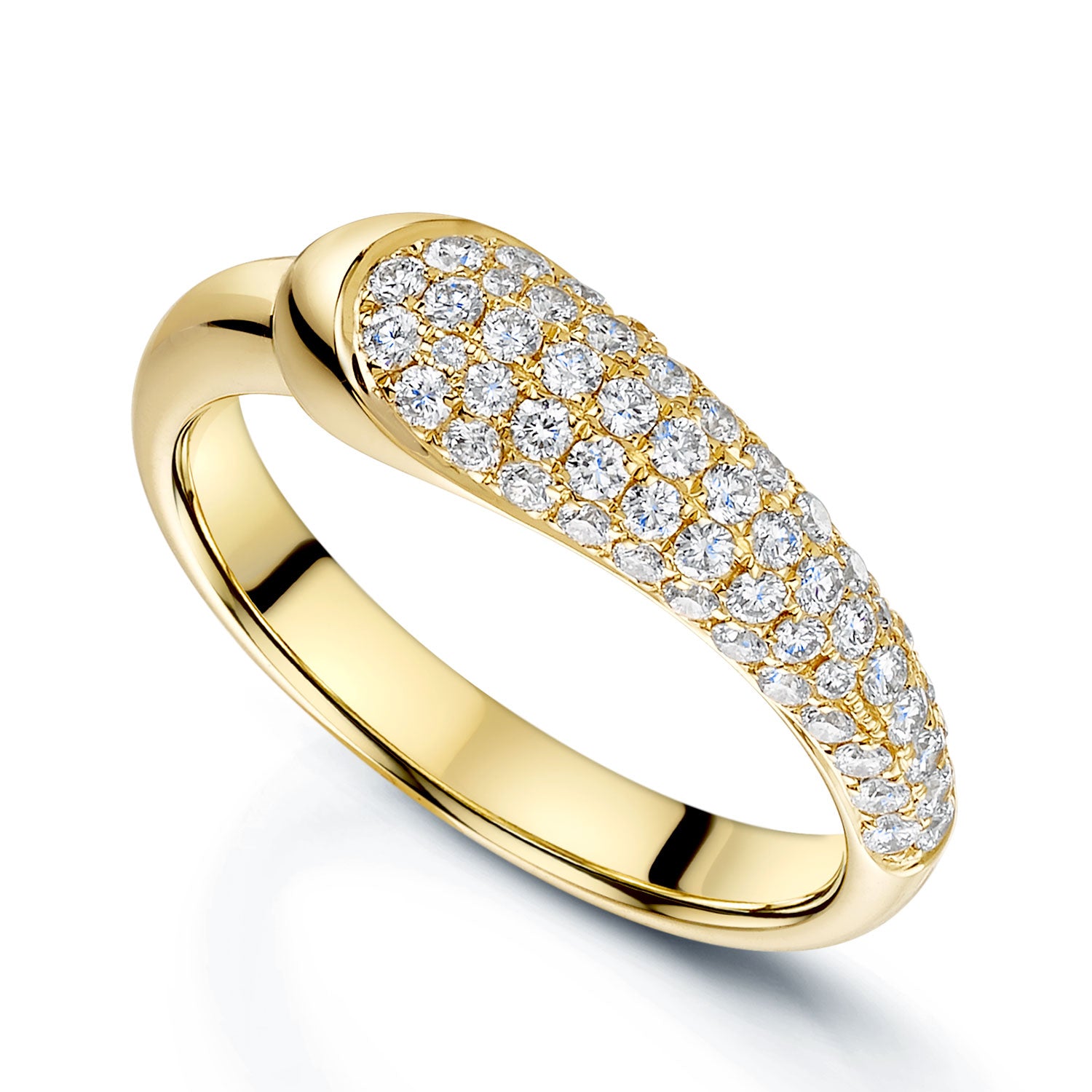 Berry's Ember Collection 18ct Yellow Gold Diamond Pave Set Dress Ring - Berry's Jewellers