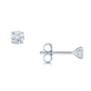 18ct White Gold Round Brilliant Cut Diamond Stud Earrings