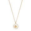 Georg Jensen Daisy 18ct Gold Plated Sterling Silver & White Enamel Pendant - Berry's Jewellers