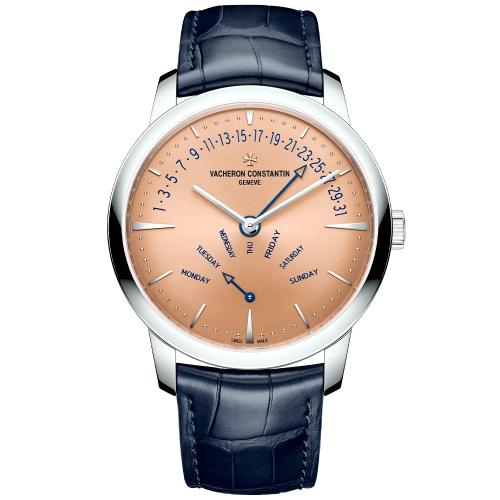 Vacheron Constantin Patrimony Retrograde Day-Date 42.5mm Platinum Strap Watch - Berry's Jewellers