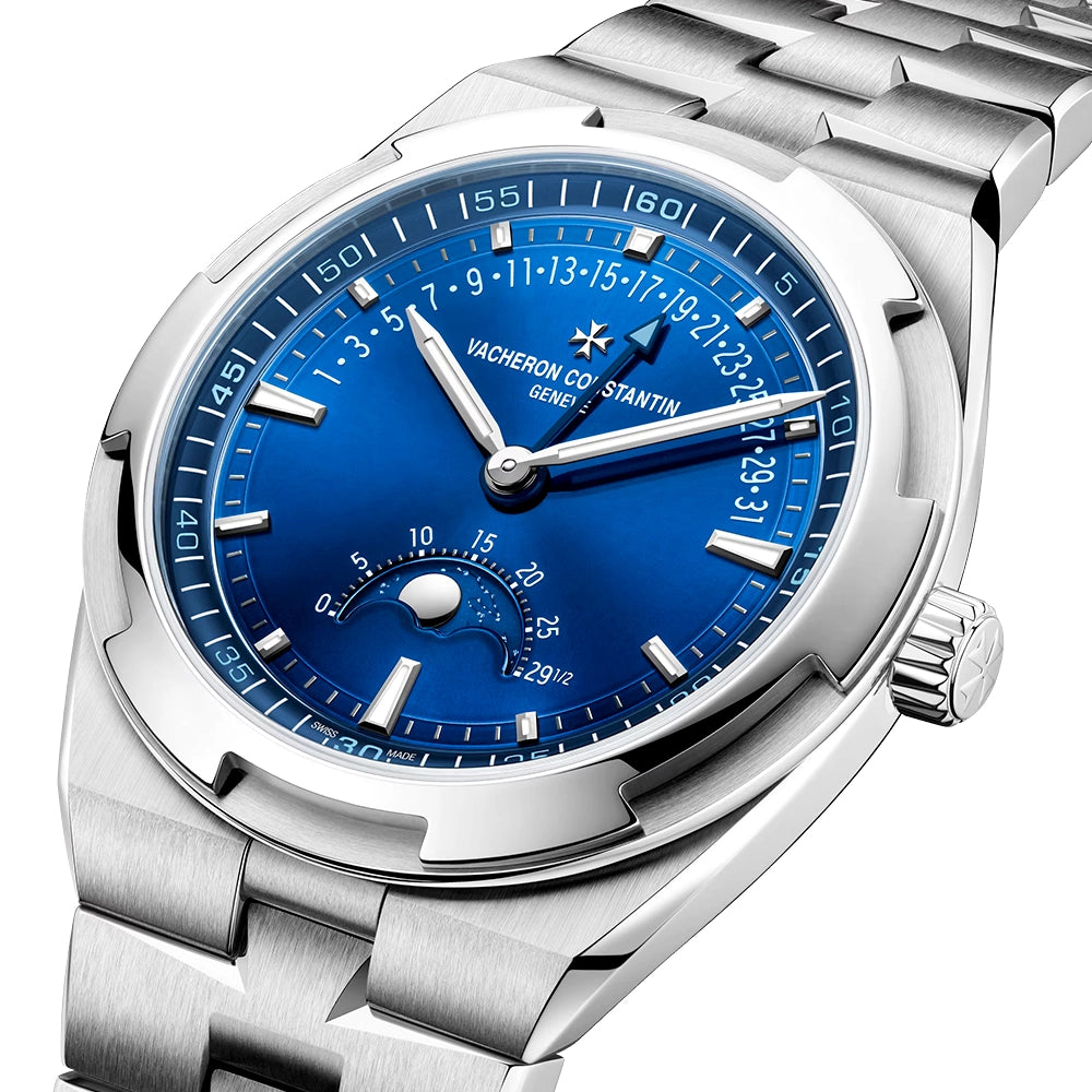 Overseas Moonphase Retrograde 41mm Blue Dial Automatic Mens Watch