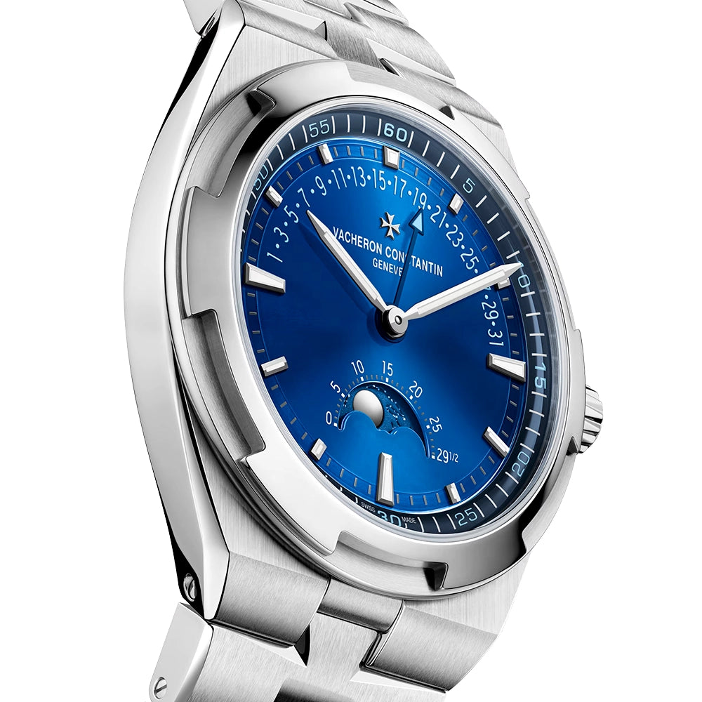 Overseas Moonphase Retrograde 41mm Blue Dial Automatic Mens Watch