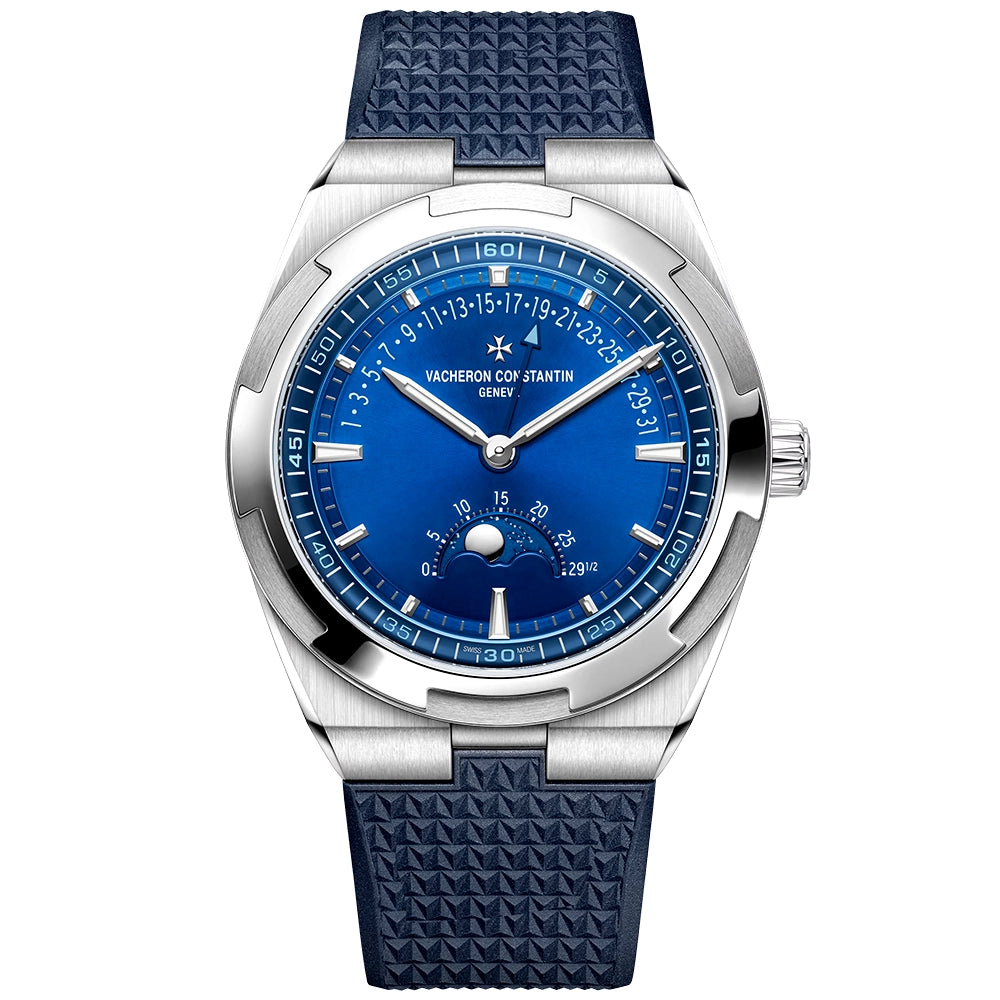 Overseas Moonphase Retrograde 41mm Blue Dial Automatic Mens Watch