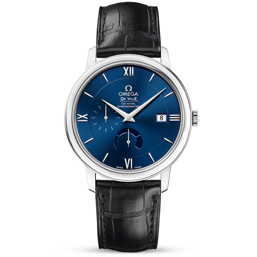 De Ville Prestige 39.5mm Blue Power Reserve Dial Mens Watch