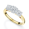 18ct Yellow Gold GIA Certificated Round Brilliant Cut Diamond Three Stone Ring