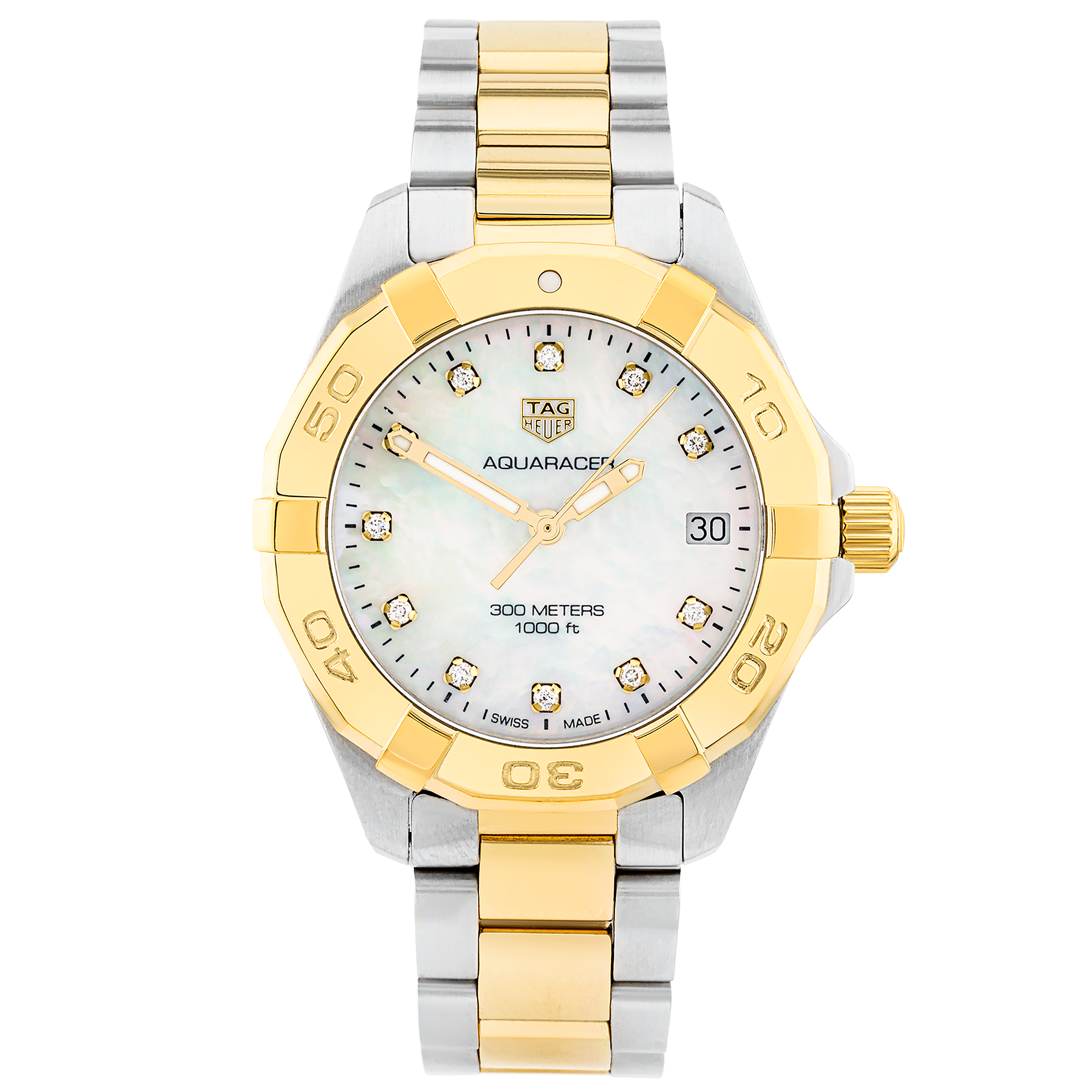 TAG Heuer Aquaracer 32mm Two-Tone Diamond Dial Watch (2019)