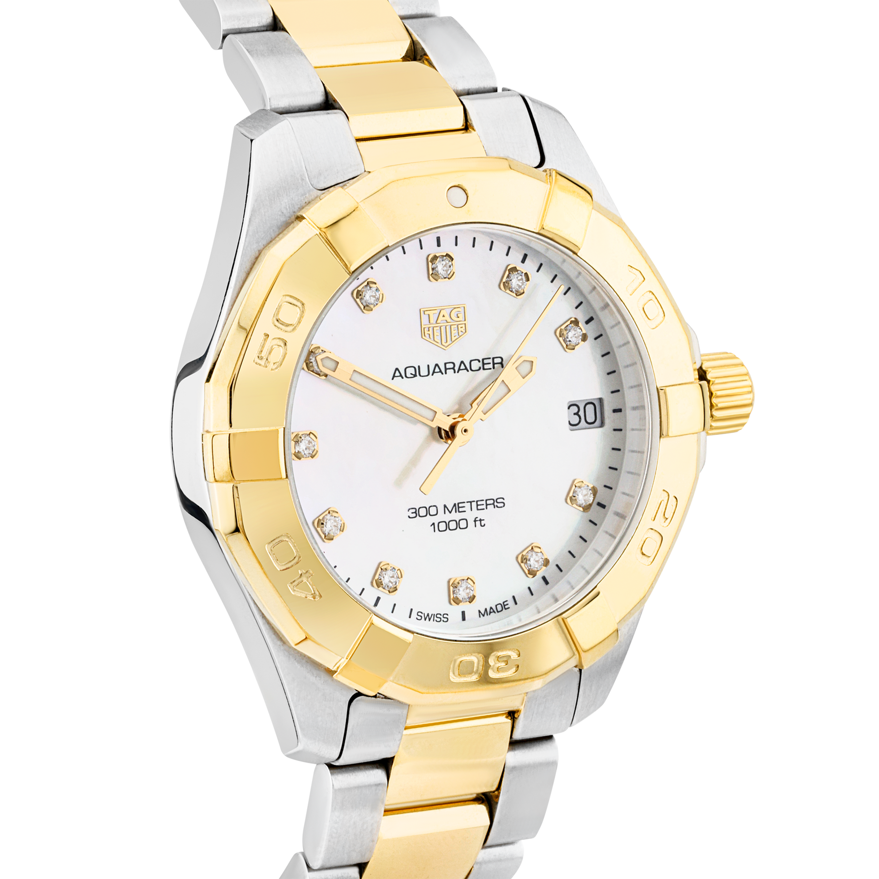 TAG Heuer Aquaracer 32mm Two-Tone Diamond Dial Watch (2019)