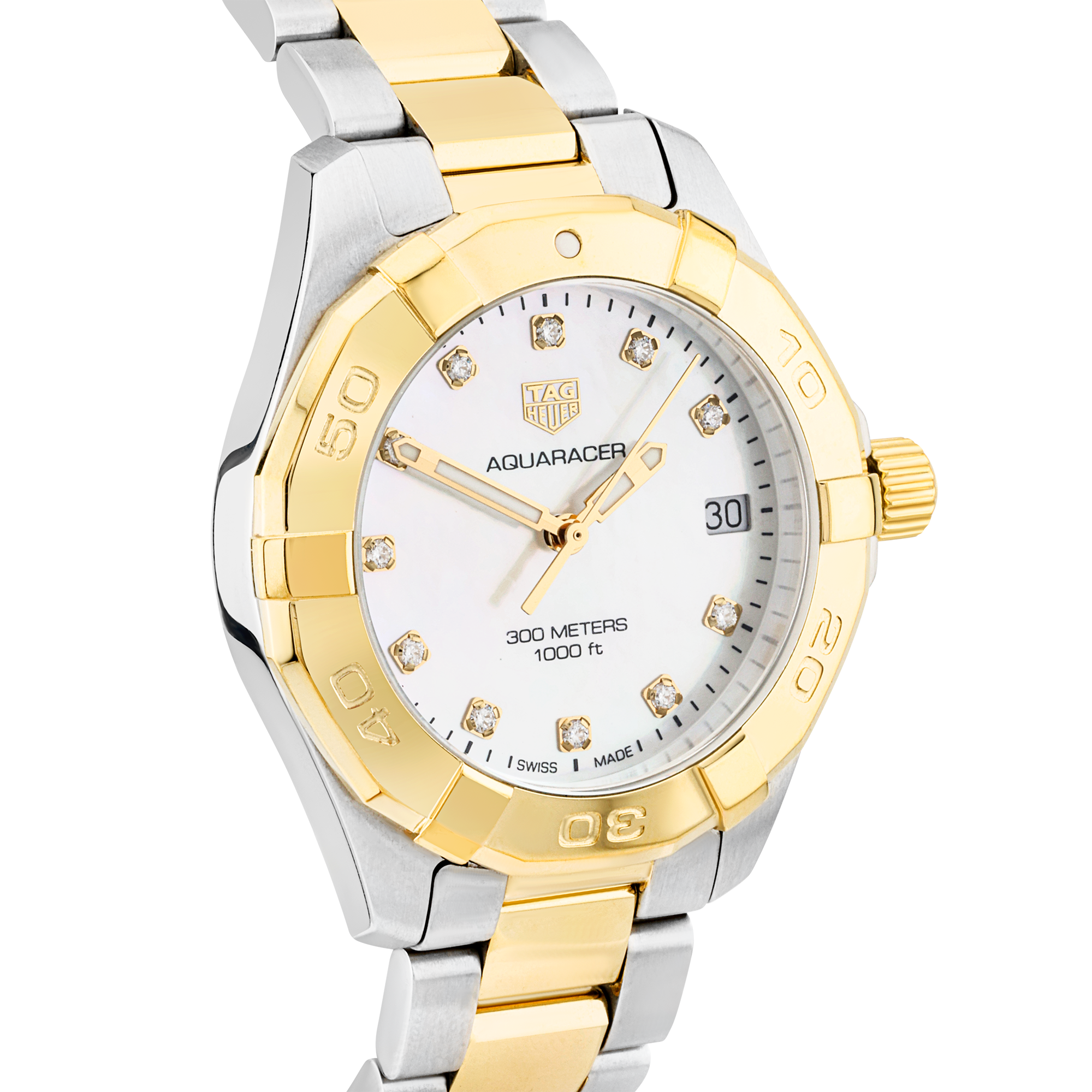 TAG Heuer Aquaracer 32mm Two-Tone Diamond Dial Watch (2019)