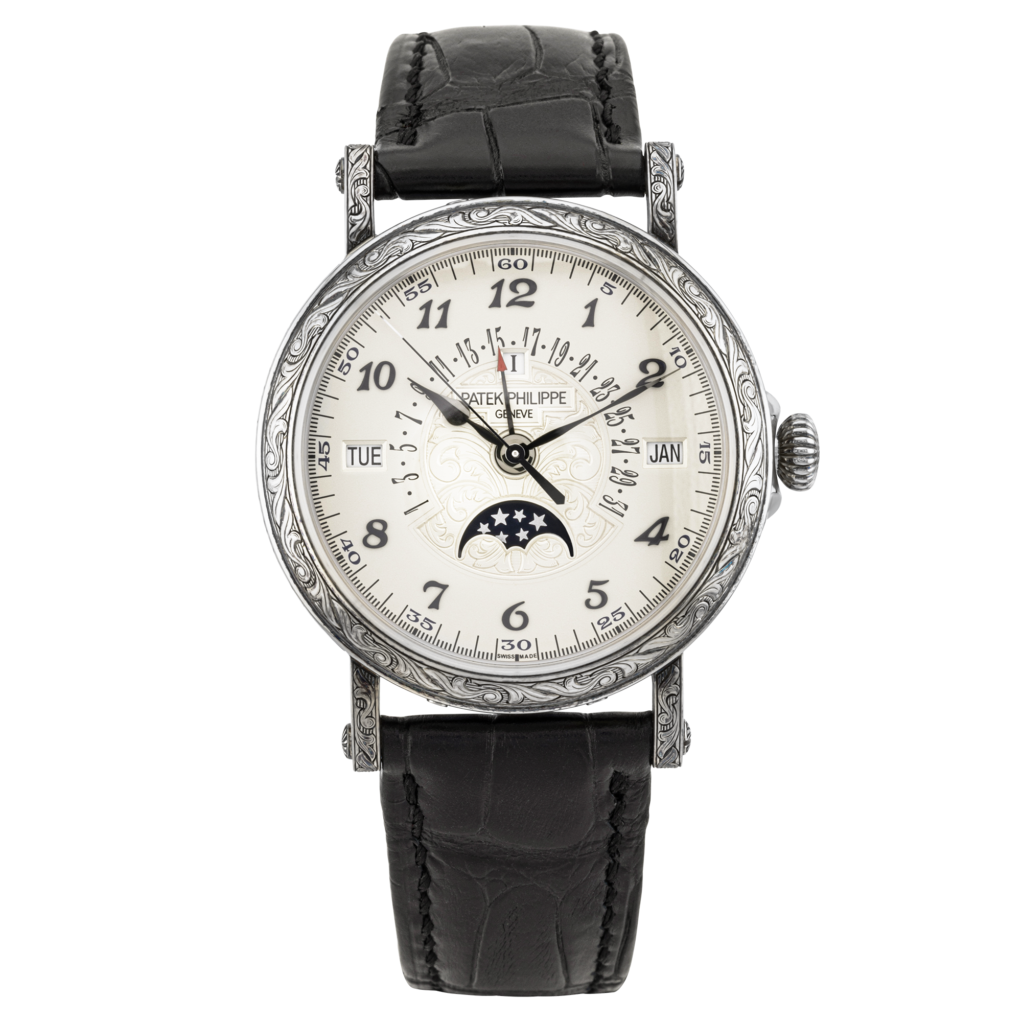 Patek Philippe Grand Complications Engraved Perpetual Calendar Watch (2018)