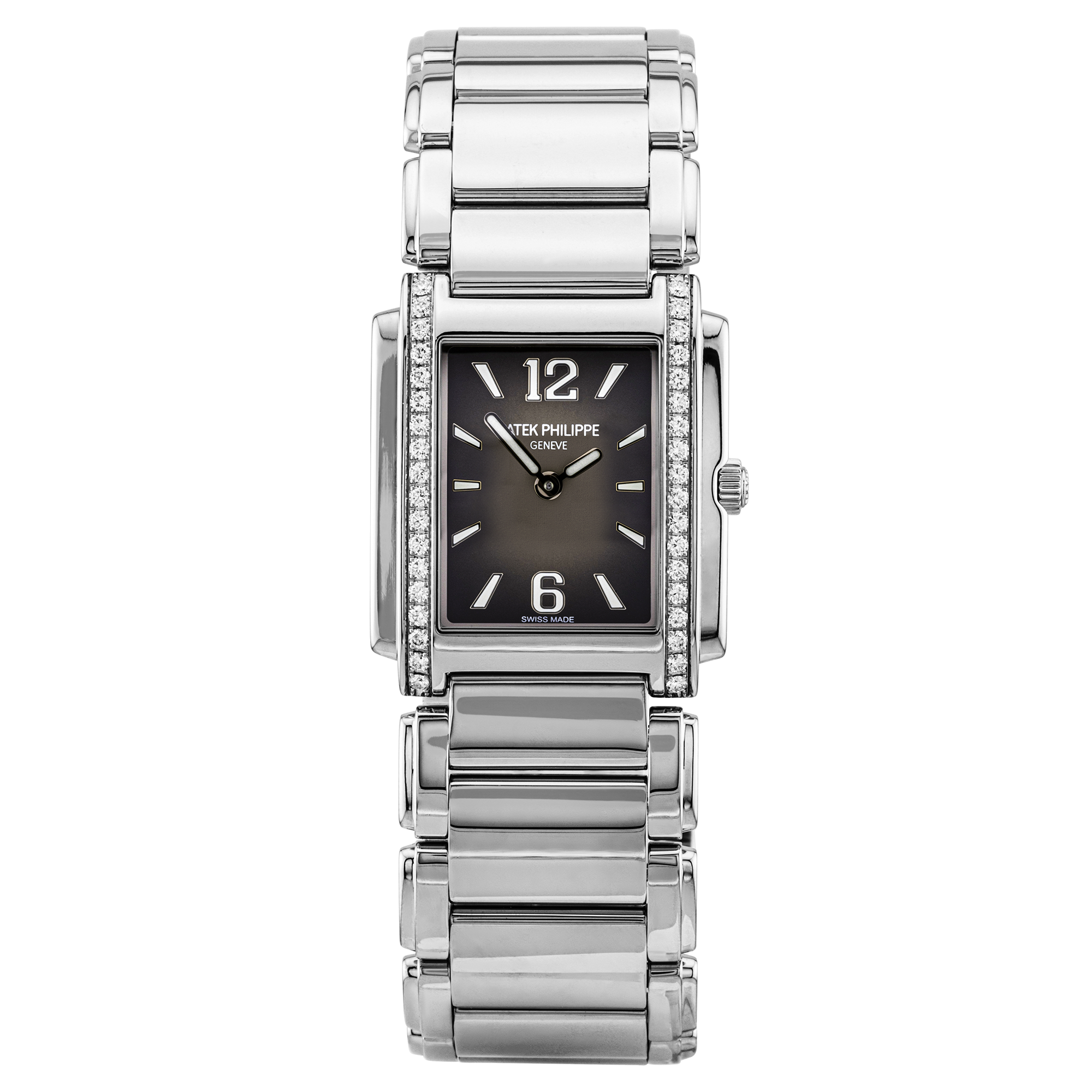 Patek Philippe Twenty~4 Grey Sunburst Dial Ladies Bracelet Watch