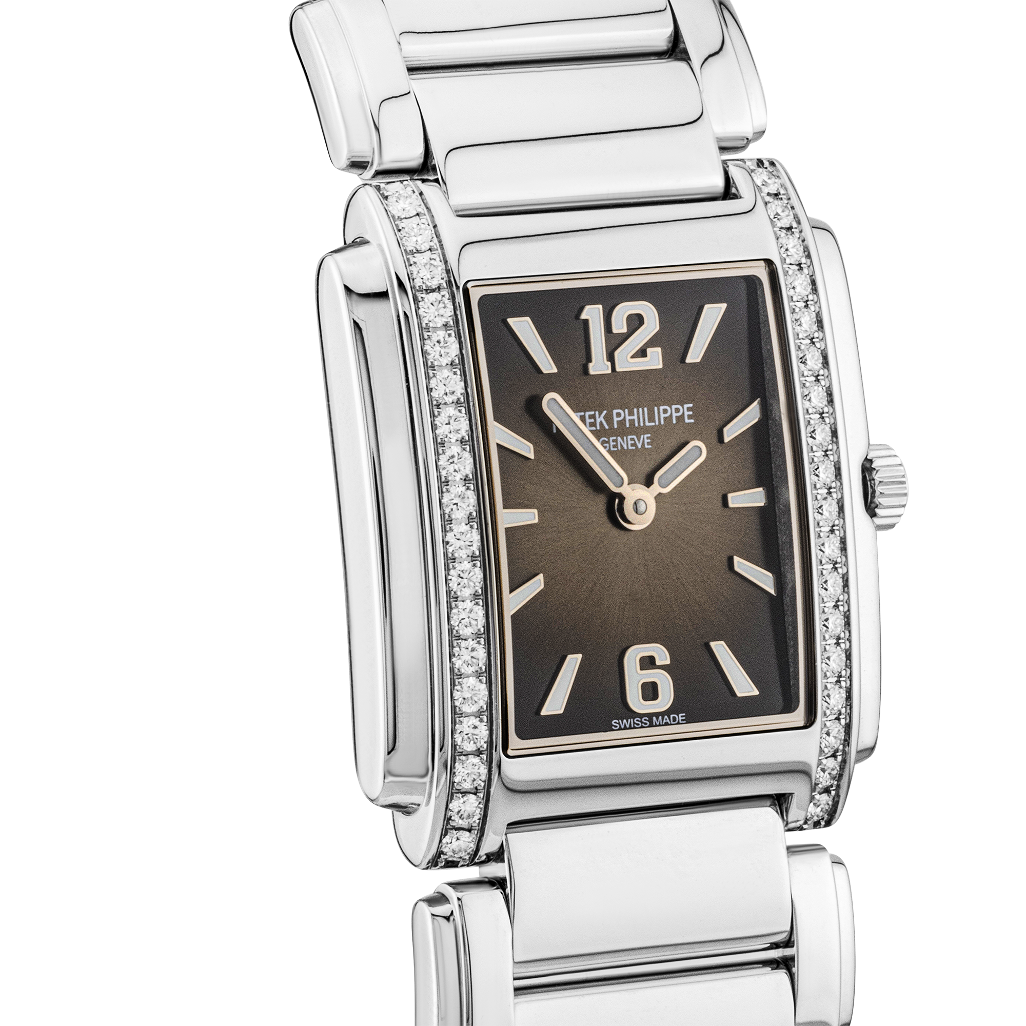 Patek Philippe Twenty~4 Grey Sunburst Dial Ladies Bracelet Watch