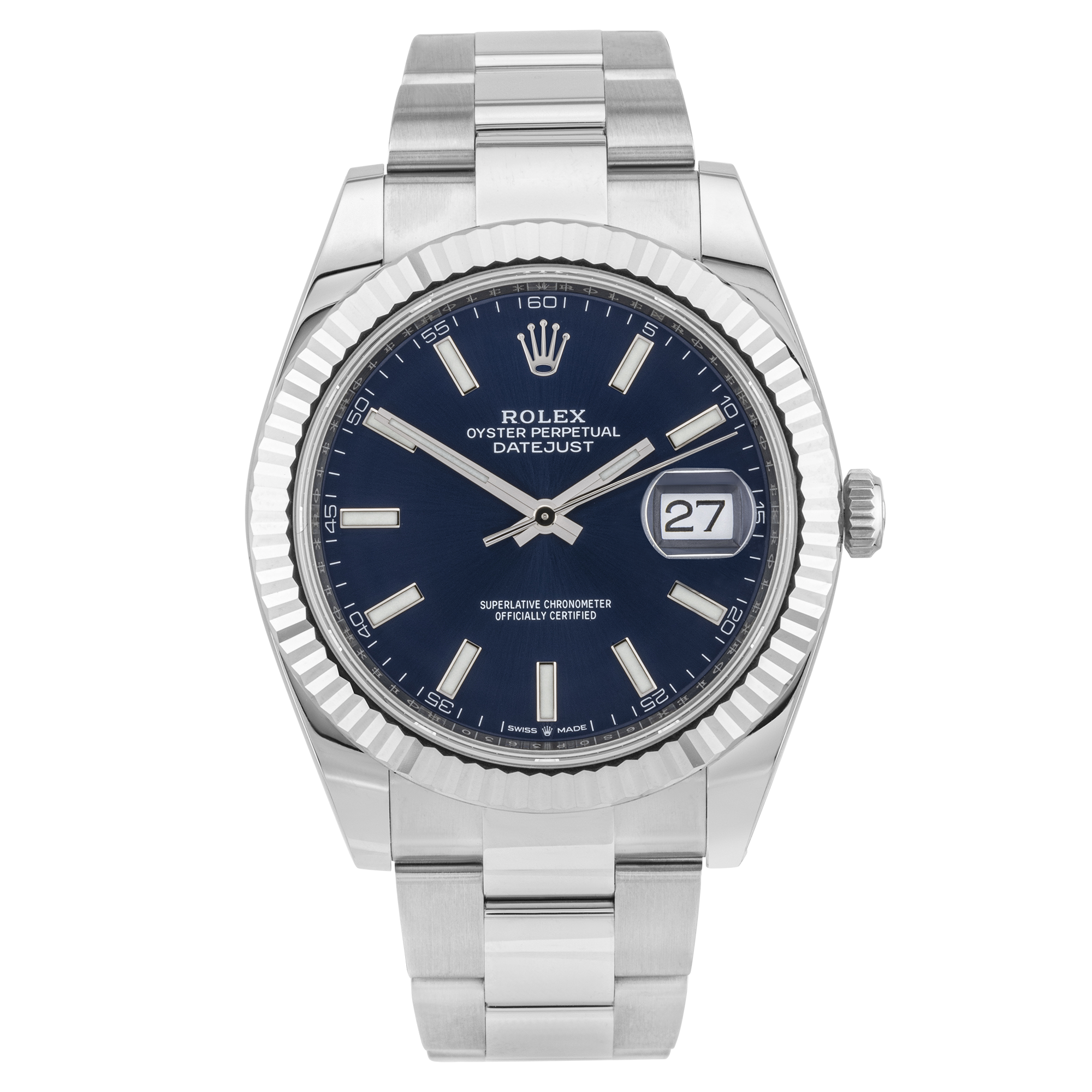 Rolex Datejust 41mm Blue Sunray Dial Men's Bracelet Watch (2020)