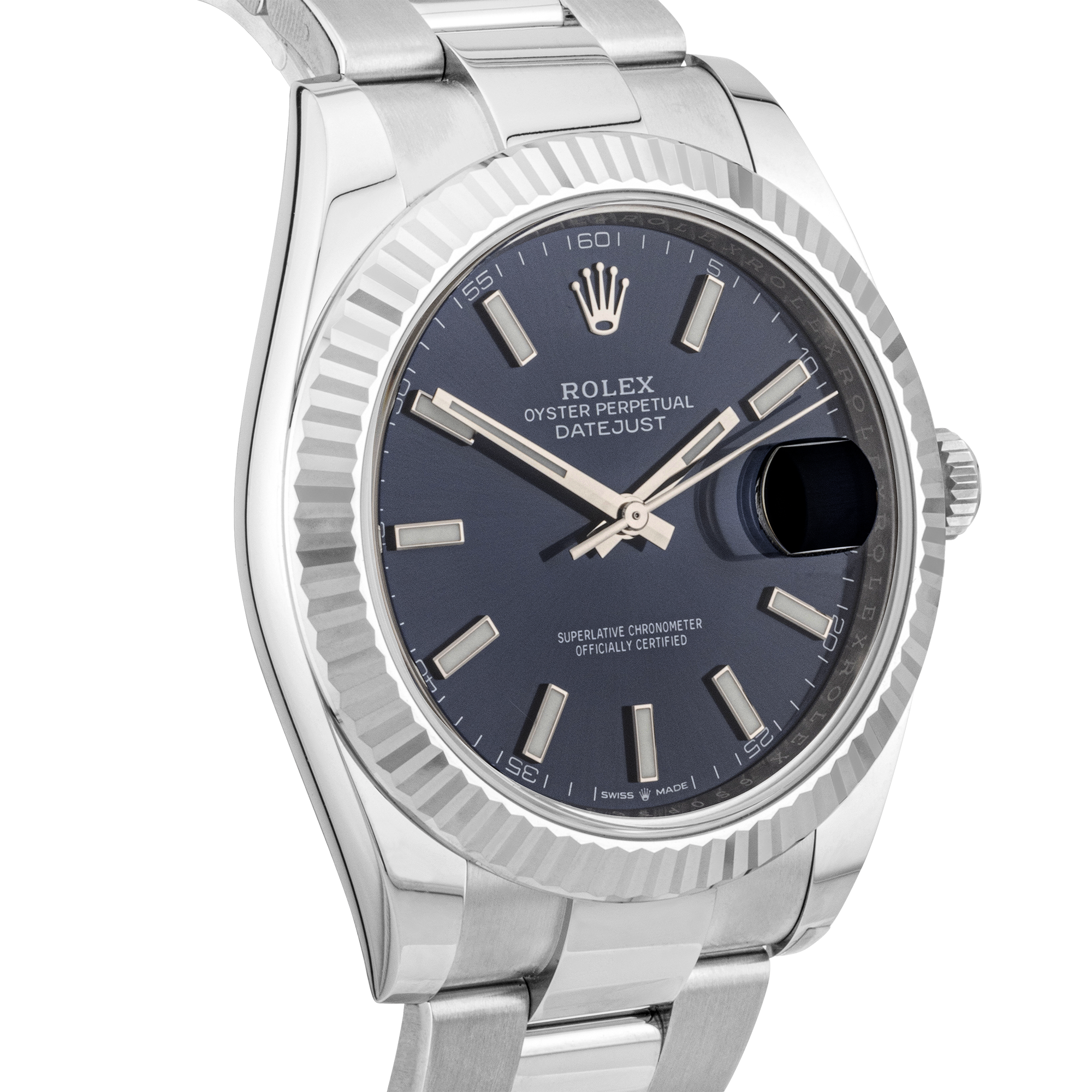 Rolex Datejust 41mm Blue Sunray Dial Men's Bracelet Watch (2020)