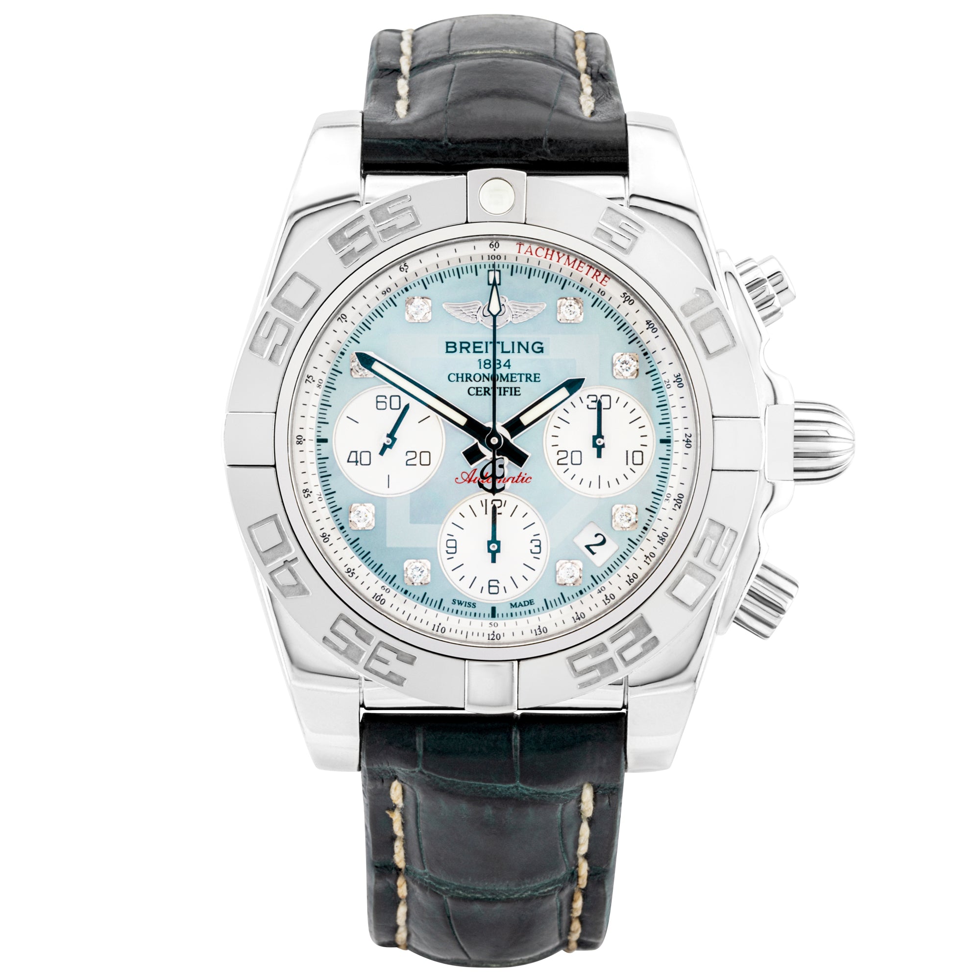 Breitling Chronomat 41mm Mother of Pearl Diamond Dial Watch (2014)