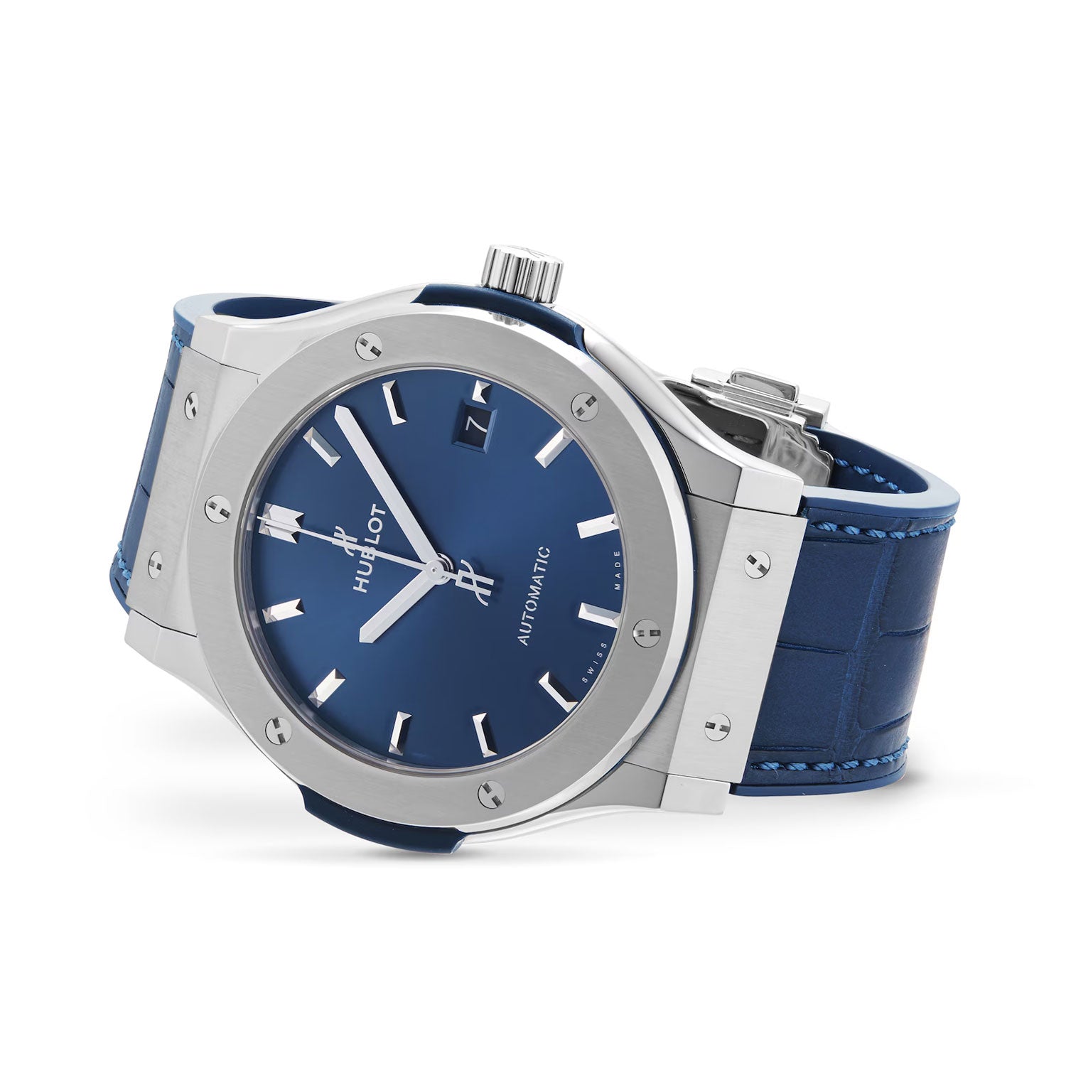 Classic Fusion Titanium 45mm Blue Dial Automatic Strap Watch