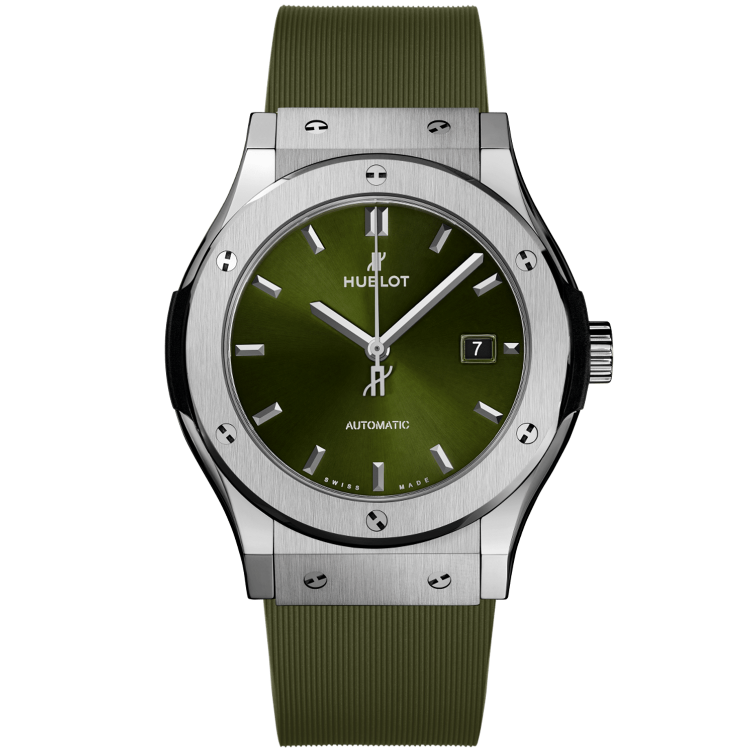 Classic Fusion 42mm Titanium Sunray Green Dial & Strap Automatic Watch