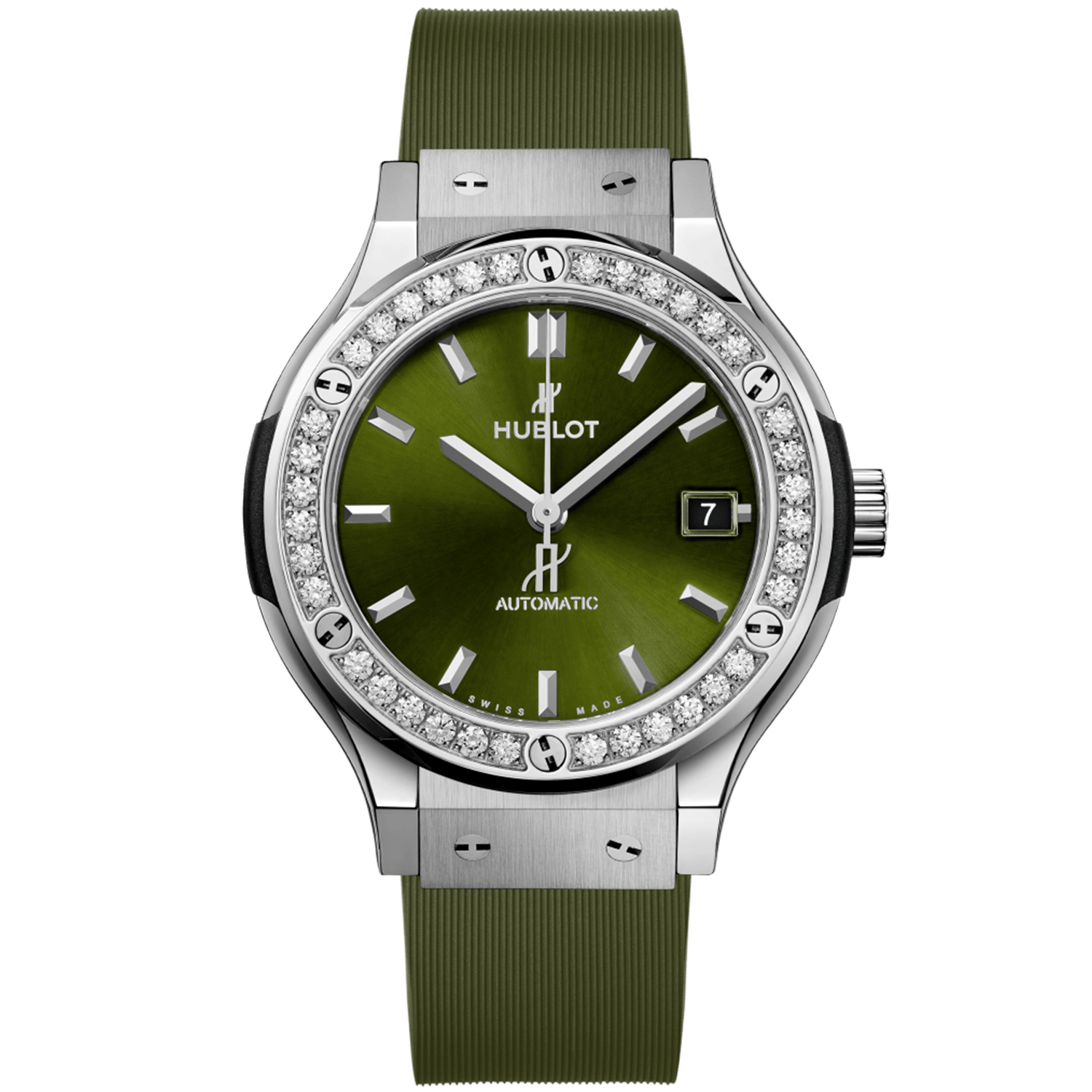 Classic Fusion 38mm Titanium Sunray Green Dial & Strap Automatic Watch