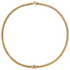 FOPE Solo 18ct Yellow Gold Necklace With Two Diamond Set Rondels - Berry's Jewellers