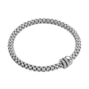 Solo 18ct White Gold Bracelet With Three Diamond Set Rondels