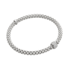 Solo 18ct White Gold Bracelet With Pave Set Diamond Rondel