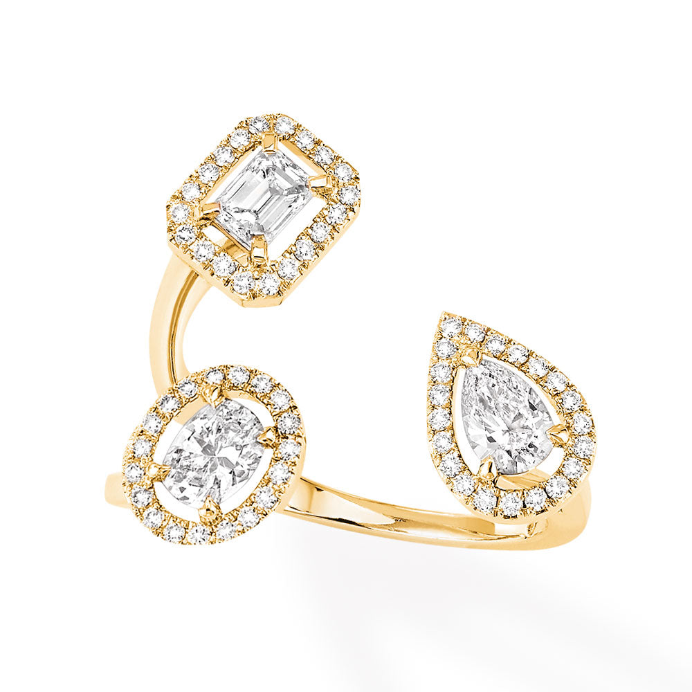 Messika Paris My Twin Trilogy 18ct Yellow Gold Diamond Ring - Berry's Jewellers