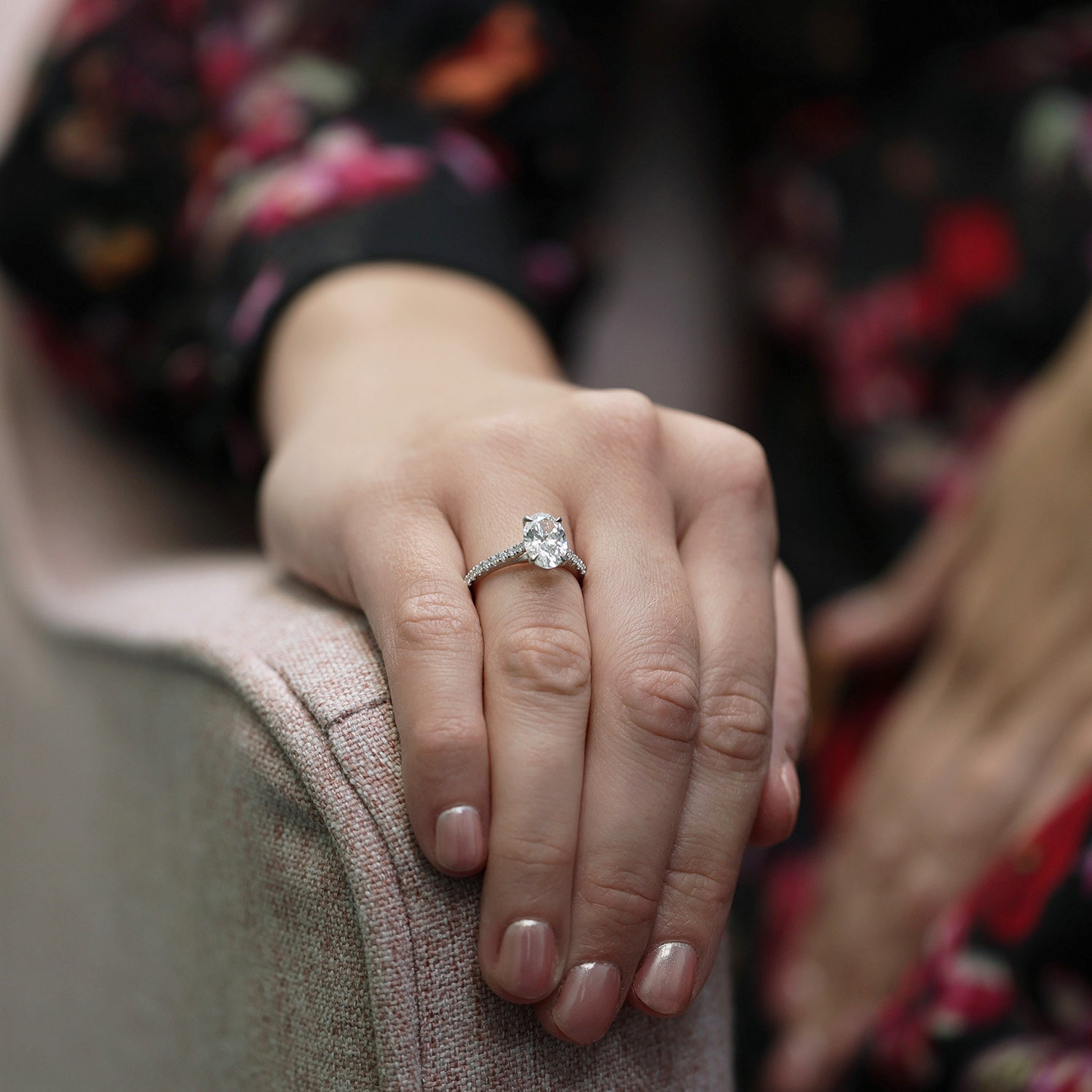 Berry's Platinum GIA Certificated 2.05 Carat Oval Cut Diamond Solitaire Ring With Diamond Shoulders - Berry's Jewellers