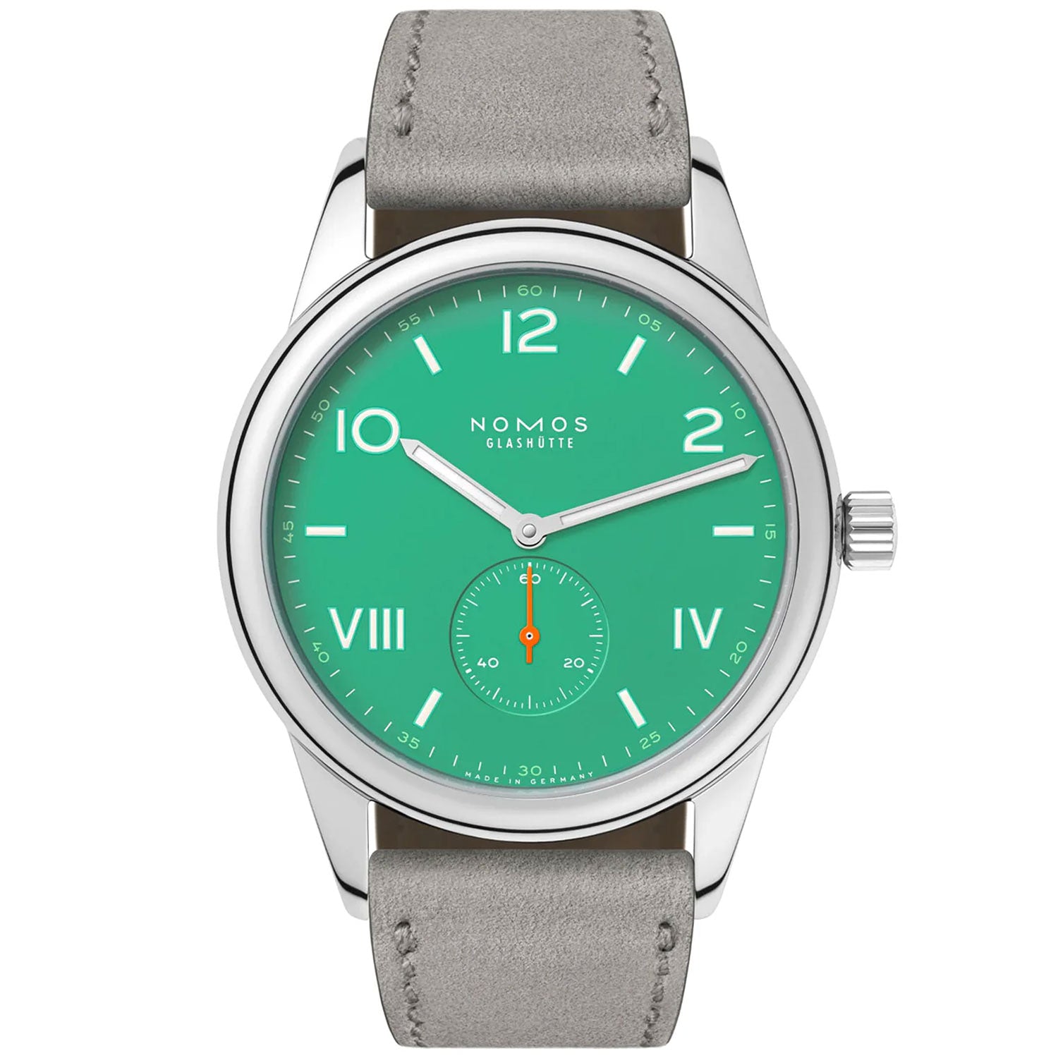 NOMOS Glashütte Club Campus 38.5mm Electric Green Dial Manual-Wind Watch - Berry's Jewellers