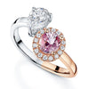 18ct Rose And White Gold Toi Et Moi Sapphire And Diamond Ring