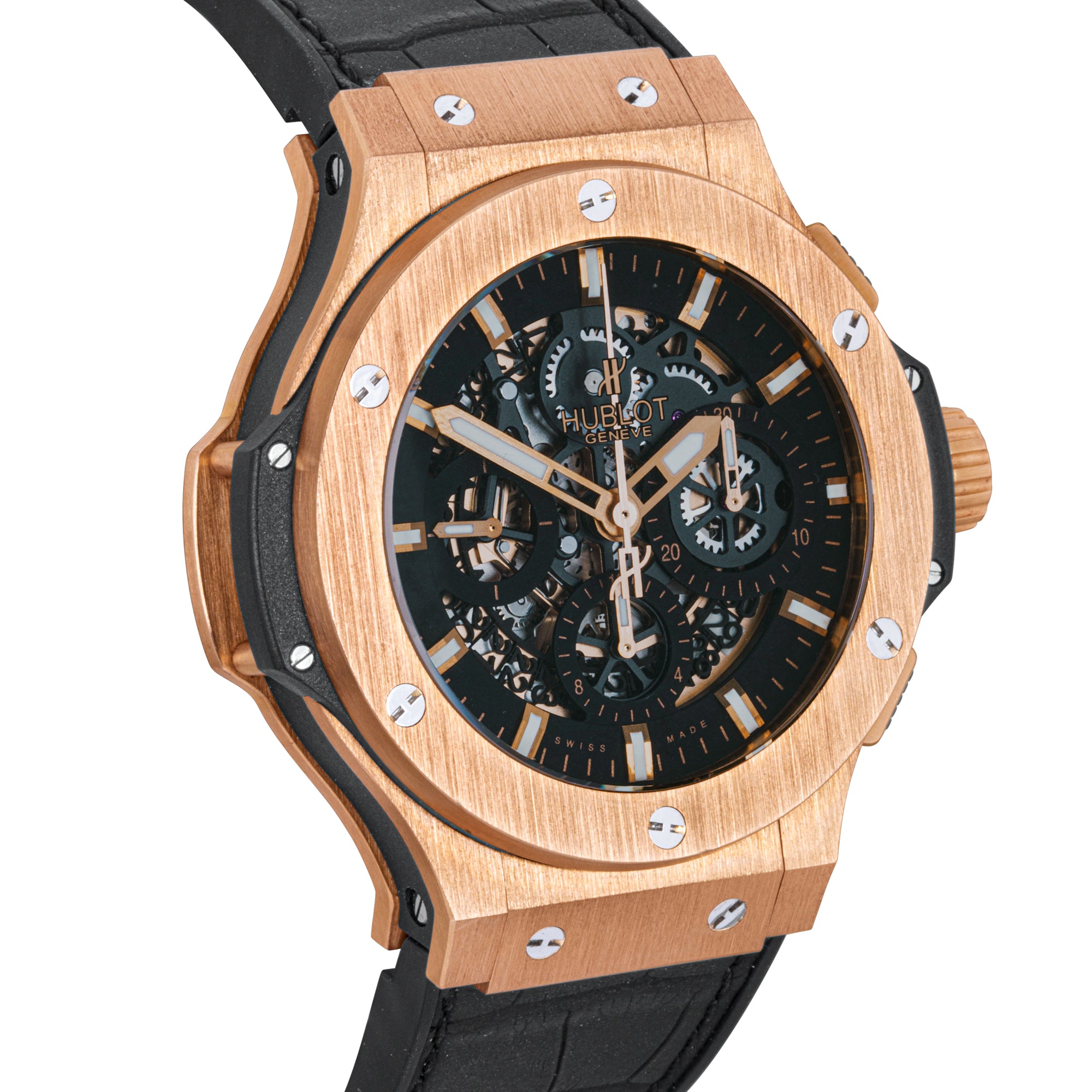 Rose gold hublot men's sale watch