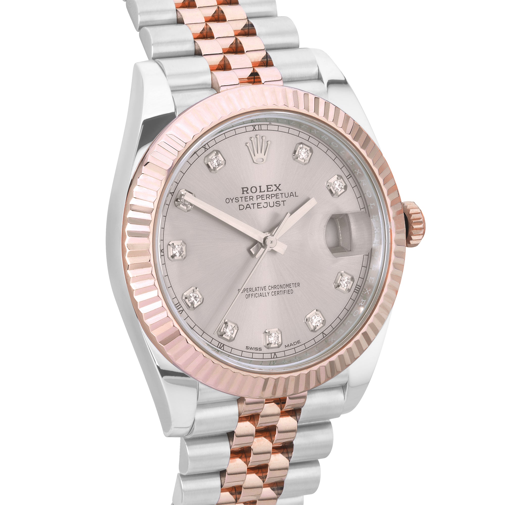 Pre Owned Rolex Datejust 41mm Diamond Dial Watch P O 126331