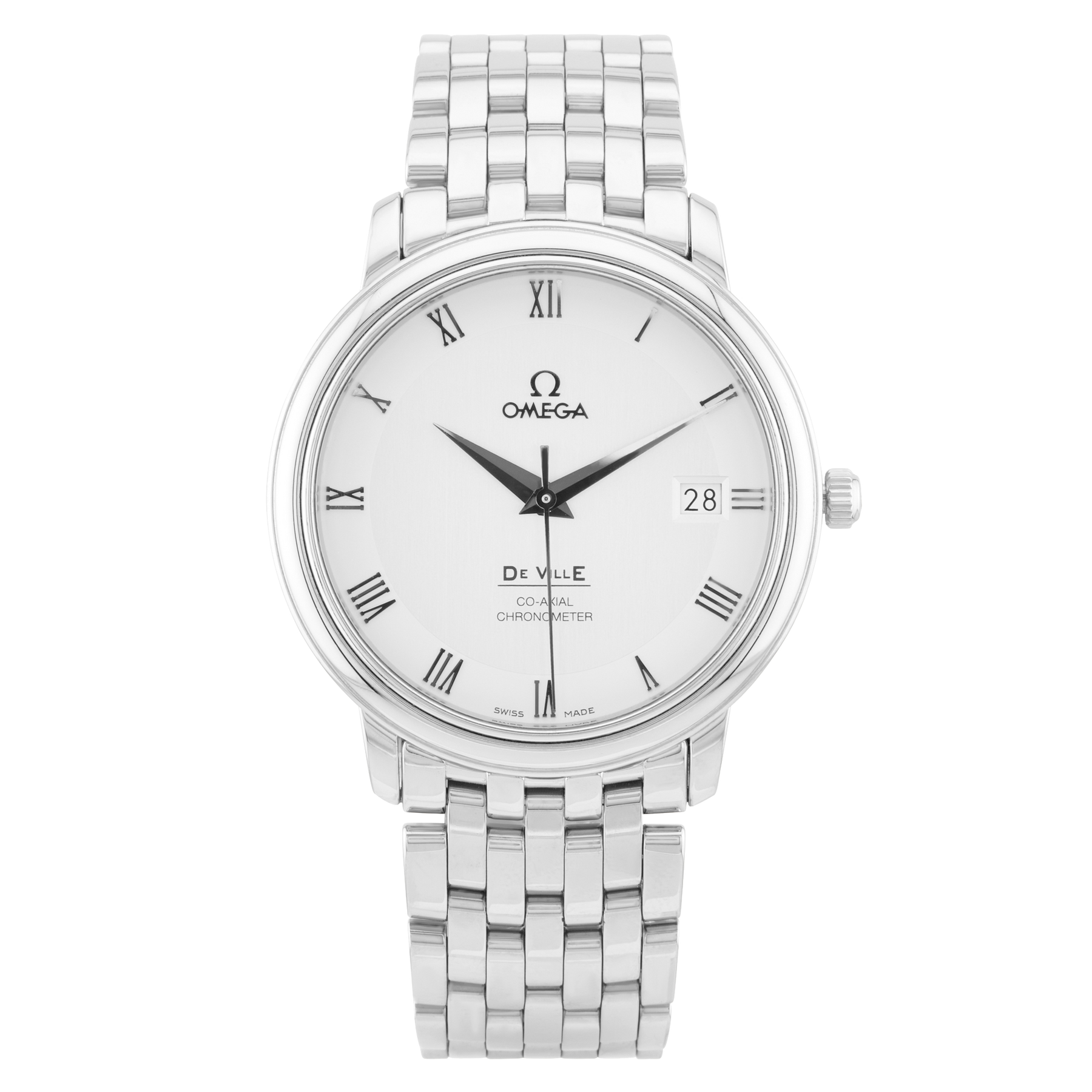 OMEGA De Ville Prestige 36.5mm Silver Dial Bracelet Watch (2015)