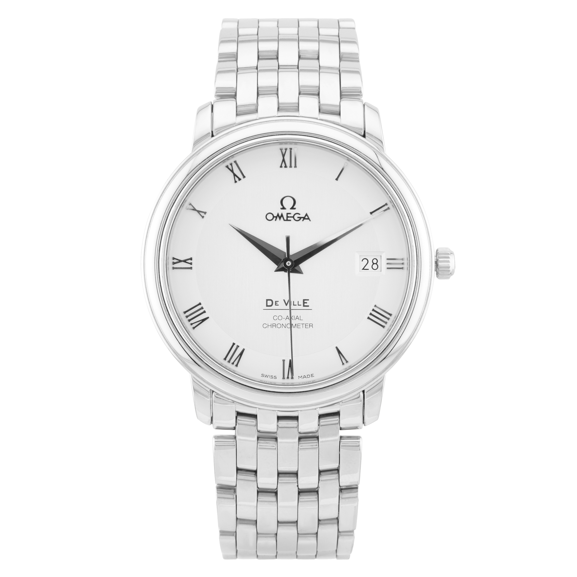 OMEGA De Ville Prestige 36.5mm Silver Dial Bracelet Watch (2015)