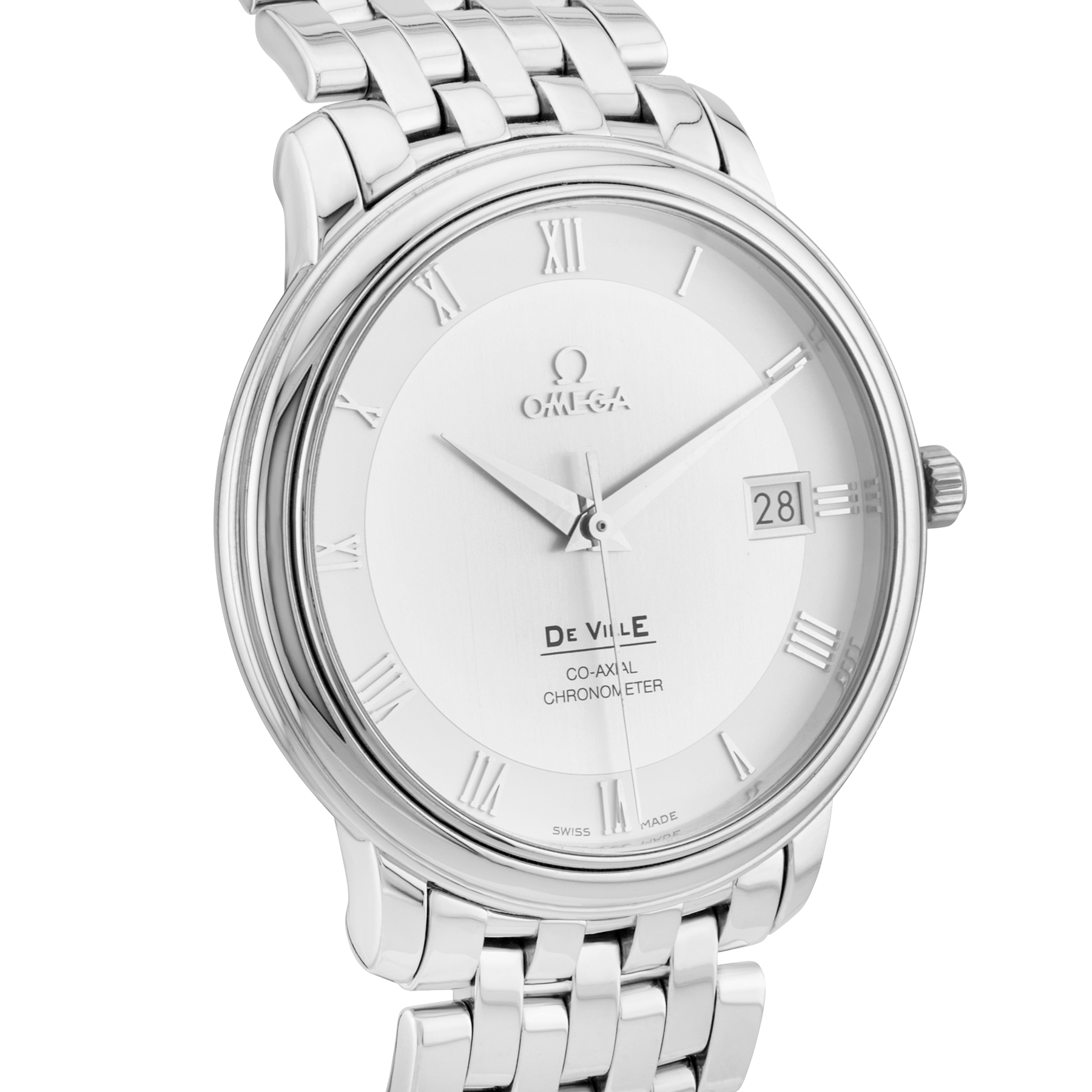 OMEGA De Ville Prestige 36.5mm Silver Dial Bracelet Watch (2015)