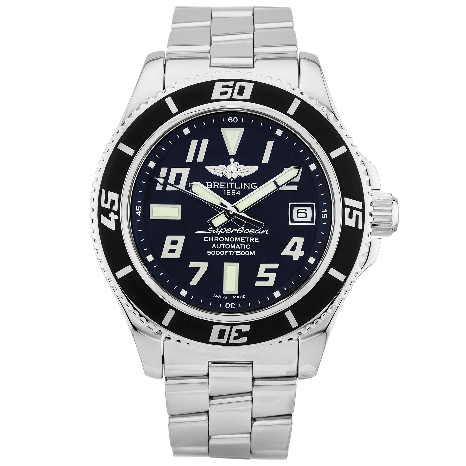 Breitling Superocean 42mm Black Dial Men's Bracelet Watch (2013)