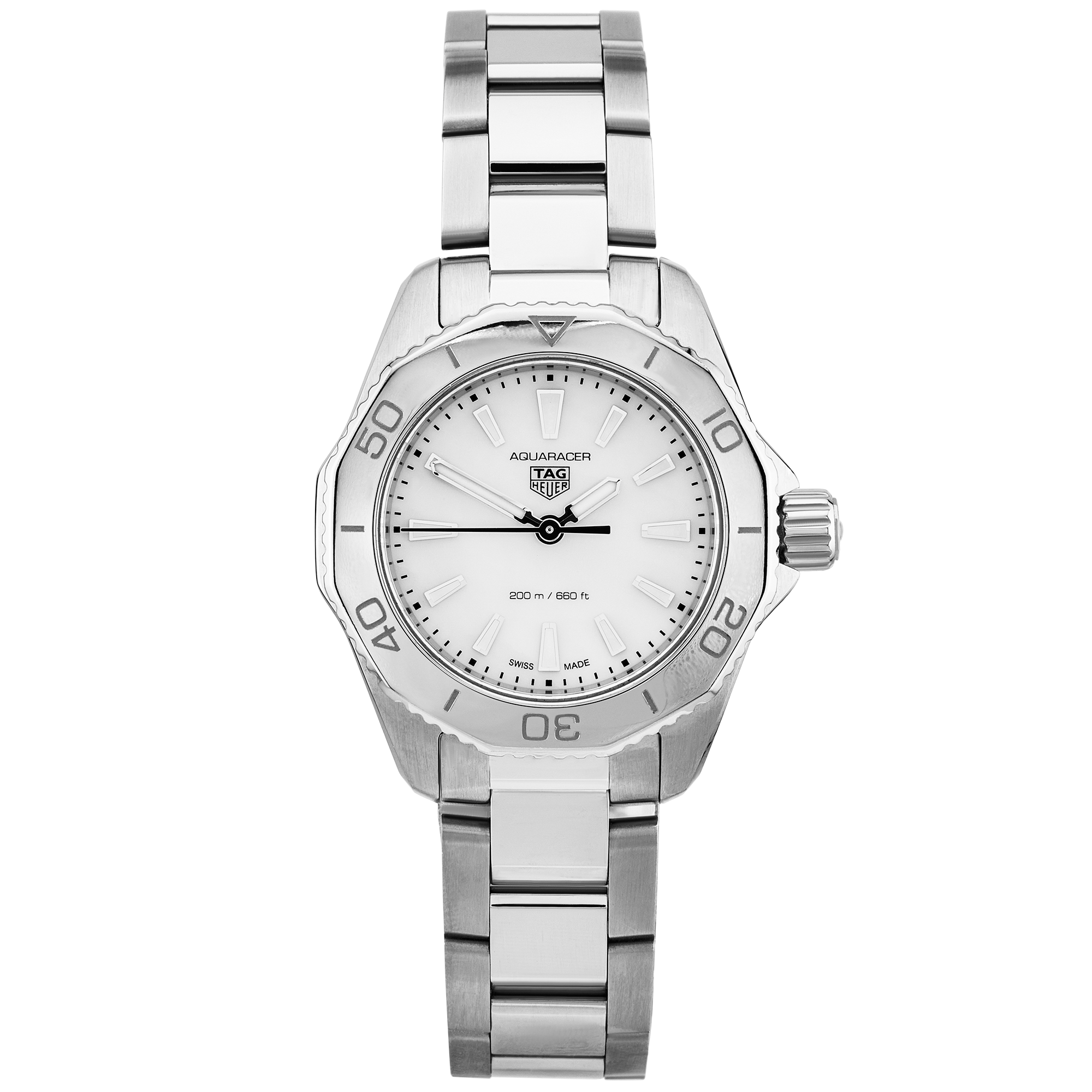 TAG Heuer Aquaracer 30mm White Mother of Pearl Dial Watch