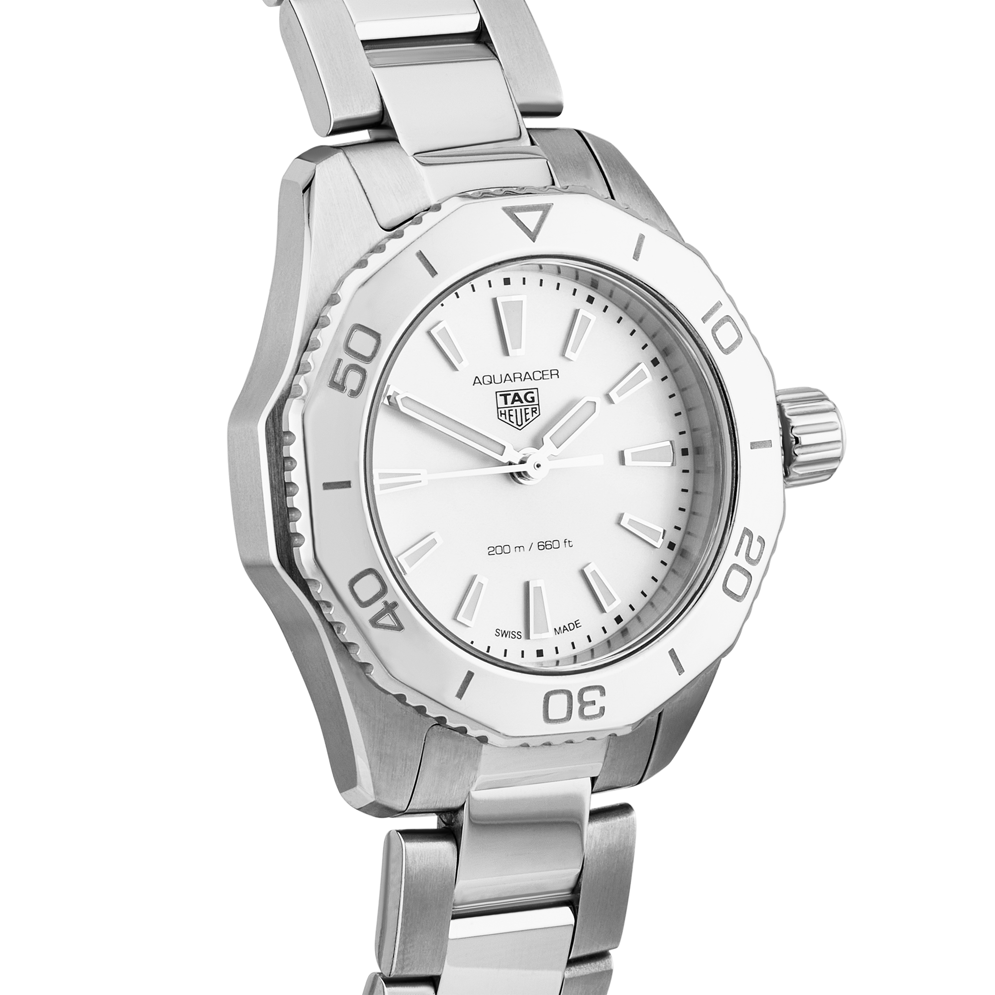 TAG Heuer Aquaracer 30mm White Mother of Pearl Dial Watch