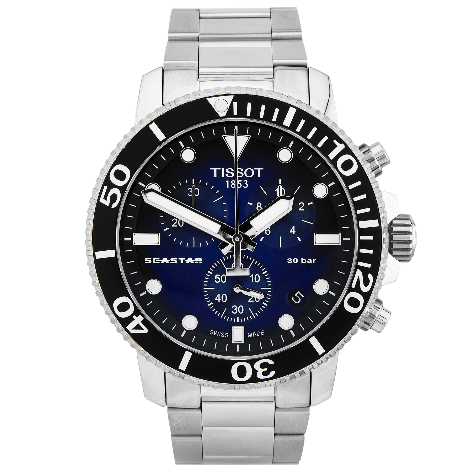 Tissot Seastar 1000 45mm Blue Gradient Dial Chronograph Watch