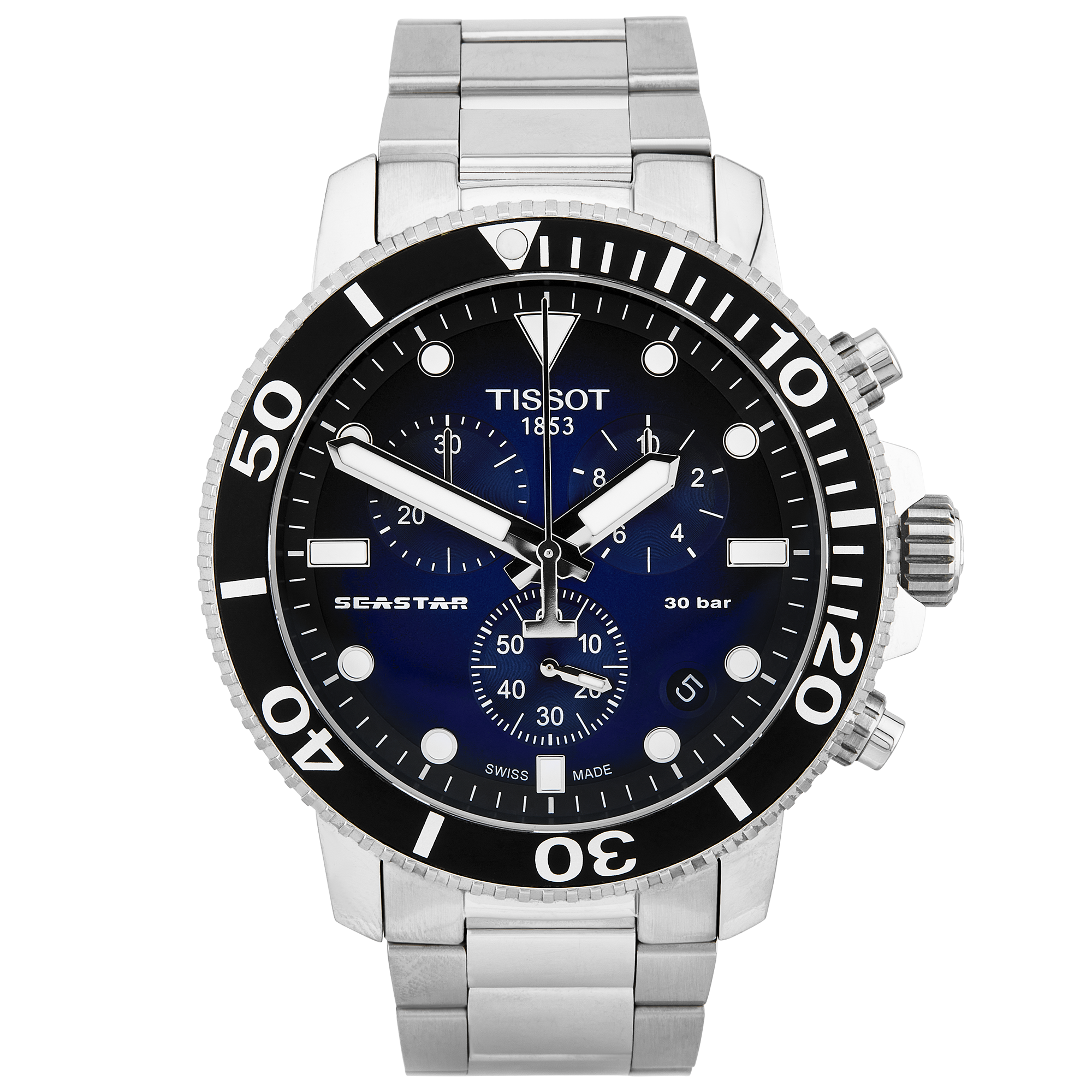 Tissot Seastar 1000 45mm Blue Gradient Dial Chronograph Watch