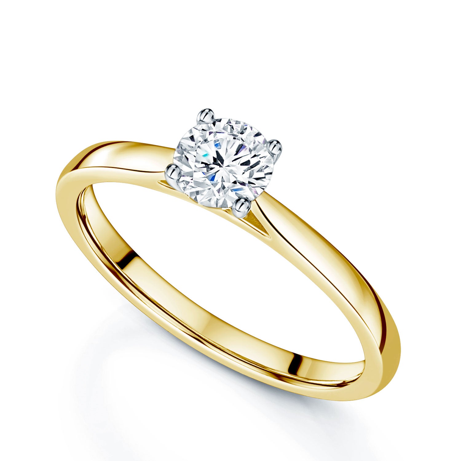 Simply Solitaire Collection 18ct Yellow Gold Diamond Solitaire Engagement Ring GIA Certified 0.70 Carat