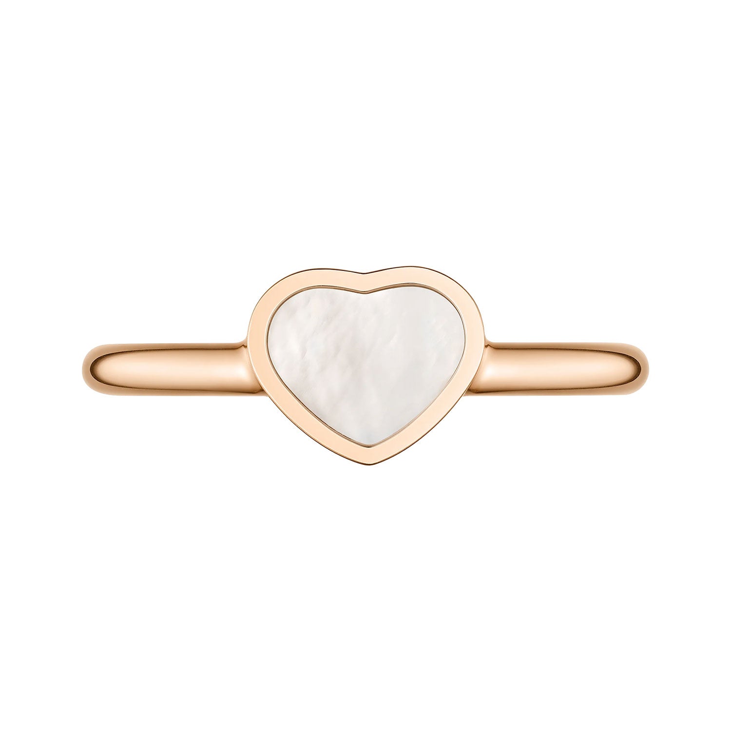 18ct Rose Gold My Happy Hearts Mother Of Pearl Ring