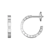 18ct White Gold Ice Cube Hoop Earrings