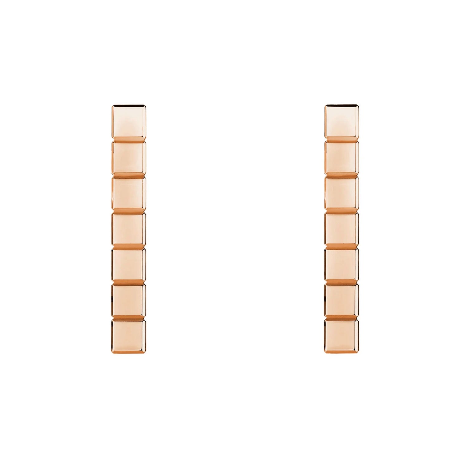 Chopard 18ct Rose Gold Ice Cube Bar Earrings - Berry's Jewellers