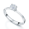 Platinum GIA Certificated Round Brilliant Cut Diamond Solitaire Ring