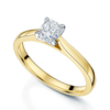 18ct Yellow Gold Cushion Cut Diamond Engagement Ring