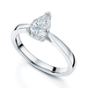 Platinum GIA Certificated Pear Cut Diamond Engagement Ring