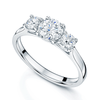 Platinum Round Brilliant Cut Diamond Three Stone Eternity Ring