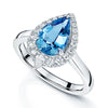 Berry's Platinum Aquamarine And Diamond Cluster Ring - Berry's Jewellers