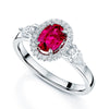 18ct White Gold Ruby And Diamond Ring