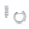 Berry's Platinum Diamond Three Stone Hoop Earrings - Berry's Jewellers